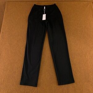Ninepine Womens Small Black Straight Leg Stretch Asana Slim Ankle Pants NWT